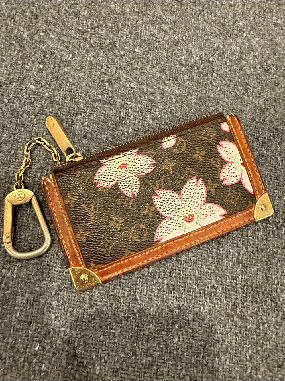Vintage Louis Vuitton Murikami Cherry Blossom Key Pouch